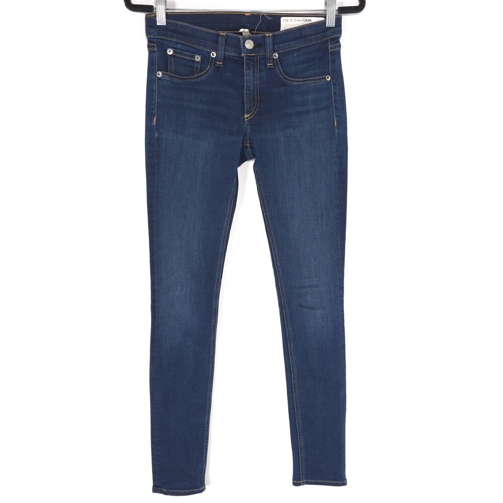 RAG & BONE Women's Jeans 27 Skinny Bedford Dark‎ Wash Mid Rise Stretch USA Made
